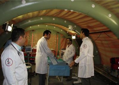 بیمارستان صحرایی 50 تختخواب نیروی هوایی ارتش در منطقه مرزی مهران راه اندازی شده است