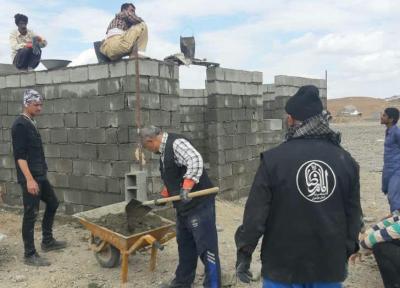 ساخت 15 روزه خانه برای سیل زده های سیستانی توسط قرارگاه جهادی امام رضا(ع)