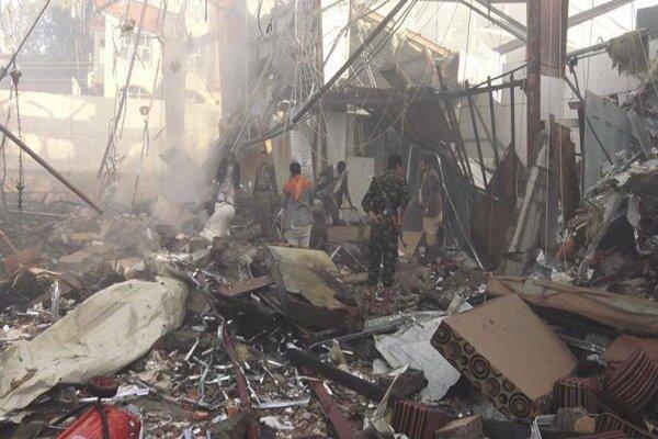 حملات گسترده ائتلاف متجاوز سعودی به صنعاء یمن